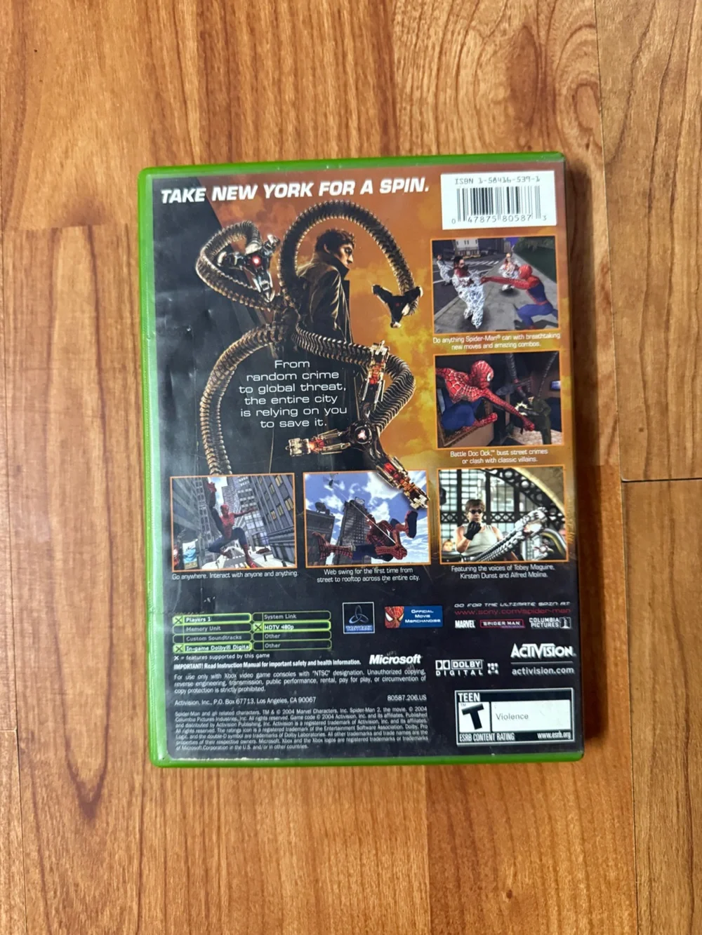 Spider-Man (Xbox) Video Game - Red Cover